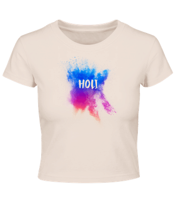 Holi Color Bomb - Crop T-Shirt - Rosa - Vorne