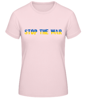 Stop The War Ukraine Flag - T-shirt standard Femme - Rose - Devant
