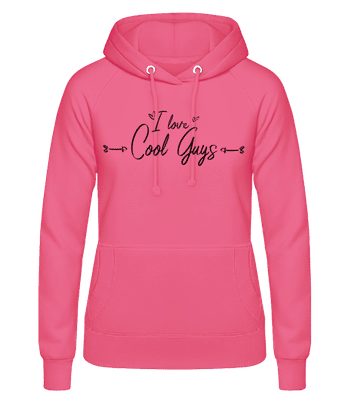 I Love Cool Guys - Women's Hoodie - Pink - Front