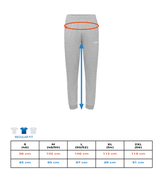 Aperçu: Hummel Pantalon de jogging - Tableau des tailles