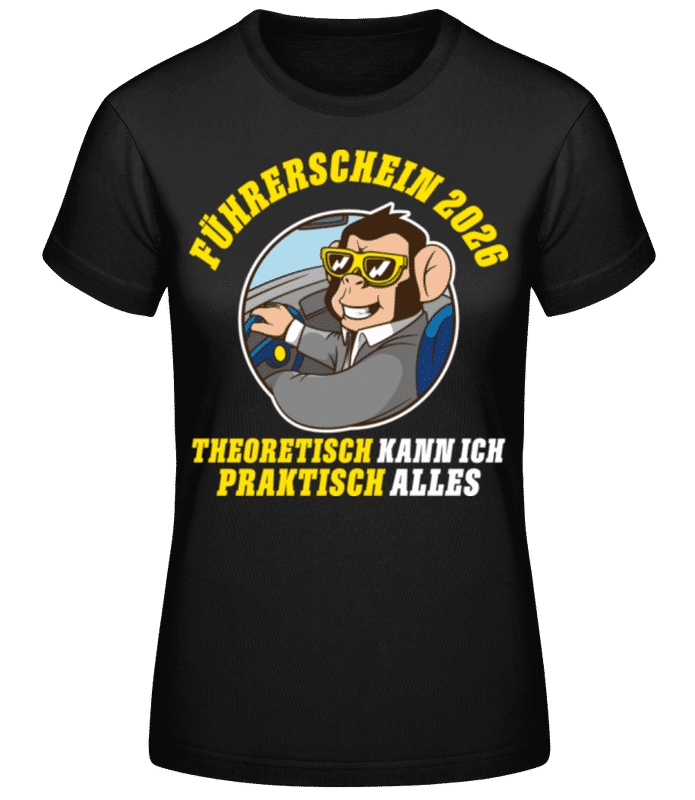 Vorschau: Führerschein 2025 - Frauen Basic T-Shirt - Schwarz - Vorne