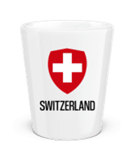 Switzerland Wappen - Shot Glass - White - Front
