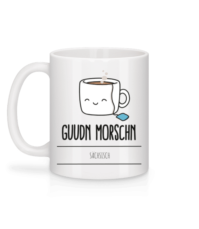 Vorschau: Guudn Morschn - Tasse - Weiß - Hinten