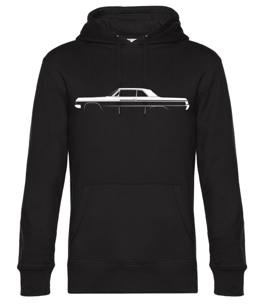 Aperçu: 'Chevrolet Impala SS 1964' Silhouette - Sweat à capuche standard homme - Noir - Devant