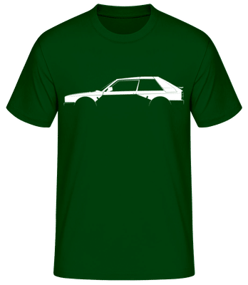 'Lancia Delta S4 SE038' Silhouette - Pánské basic tričko - Bottle green - Napřed