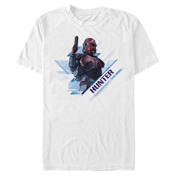 Aperçu: Star Wars - The Clone Wars - Hunter Angled - Homme T-shirt - Blanc - Devant