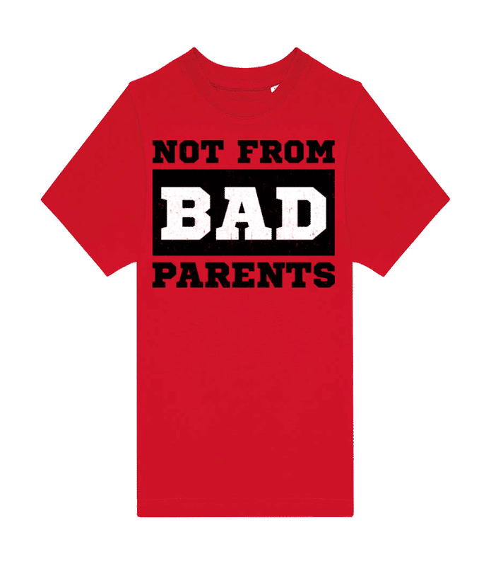 Vorschau: Not From Bad Parents - Kinder T-Shirt B&C - Rot - Vorne