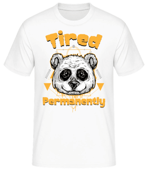 Preview: Permanently Tired - Men's Basic T-Shirt - White - Front