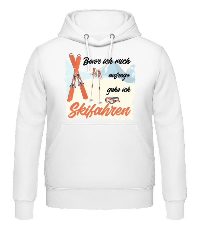 Vorschau: Bevor Ich Mich Aufrege - Männer Hoodie - Weiß - Vorne