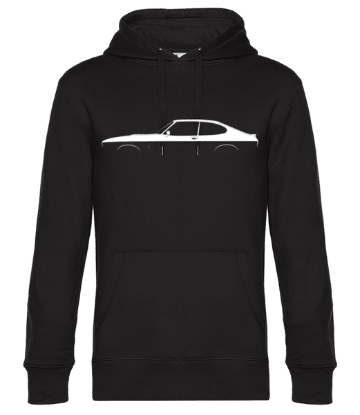 Preview: 'Ford Capri Mk III' Silhouette - Men’s Standard Hoodie - Black - Front