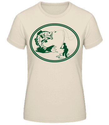 Fishing Icon Green - Camiseta para mujer B&C - Crema - delante