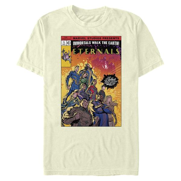 Aperçu: Marvel - Eternals - Photo de groupe Halftone Cover - Homme T-shirt - Crème - Devant