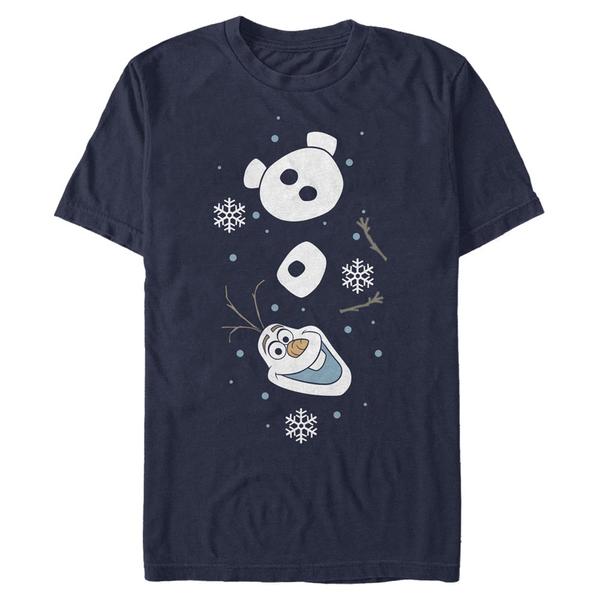 Aperçu: Disney - La Reine des neiges - Olaf Olaf Xmas Sleeve - Homme T-shirt - Bleu marine - Devant