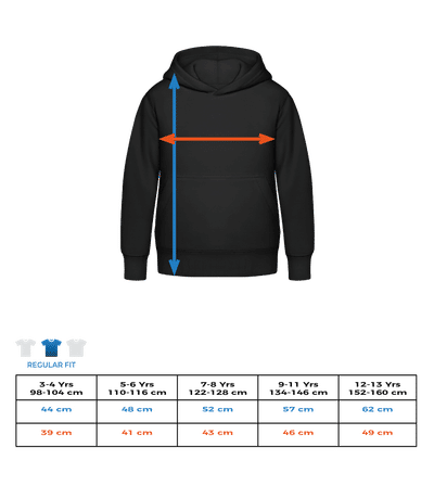 Minecraft - All The Big Faces - Kinder Hoodie - Größentabelle