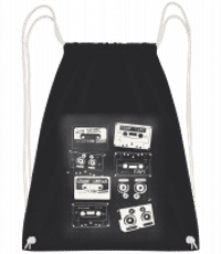 Old Cassettes - Turnbeutel - Schwarz - Vorn