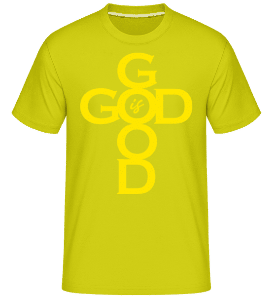 Aperçu: God Is Good -  T-Shirt Shirtinator homme - Citron vert - Devant