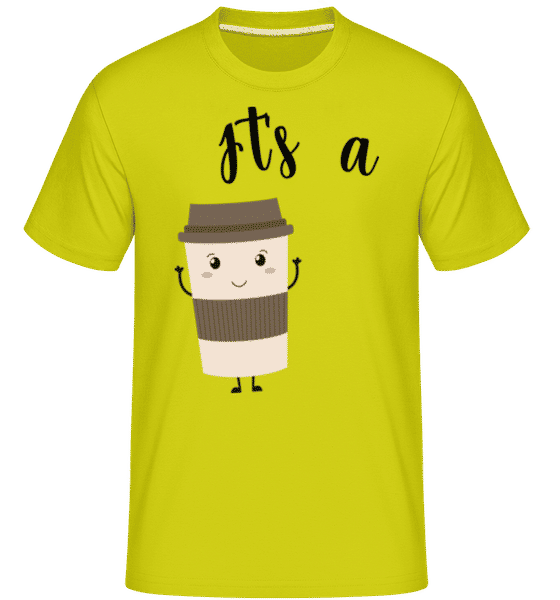 Aperçu: It Is A Match -  T-Shirt Shirtinator homme - Citron vert - Devant