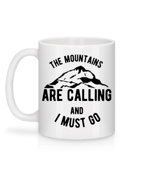 Aperçu: The Mountains Are Calling And I Must Go - Mug en céramique blanc - Blanc - Derrière
