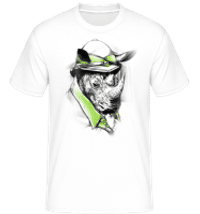 Safari Rhino -  Shirtinator Men's T-Shirt - White - Front