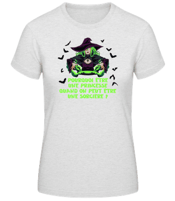 Pourquoi Être Une Princesse - T-shirt standard Femme - Gris chiné - Devant