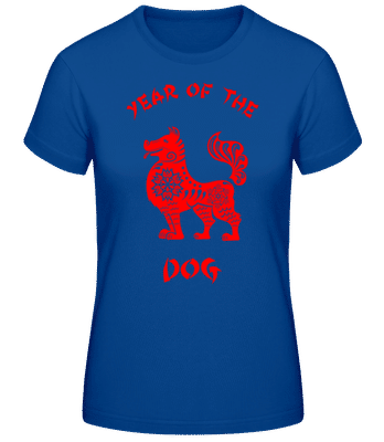 Chinese Zodiac Year Of The Dog - Dámske basic tričko - Kráľovská modrá - Predné