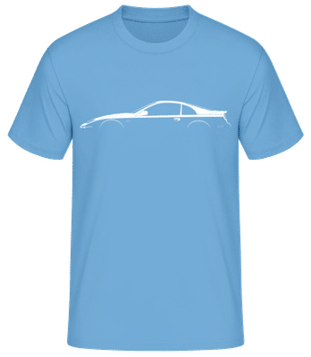 'Nissan 300ZX (Z32)' Silhouette - Pánske basic tričko - Svetlo modrá - Predné