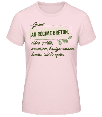 Je Suis Au Régime Breton - T-shirt standard Femme - Rose - Devant