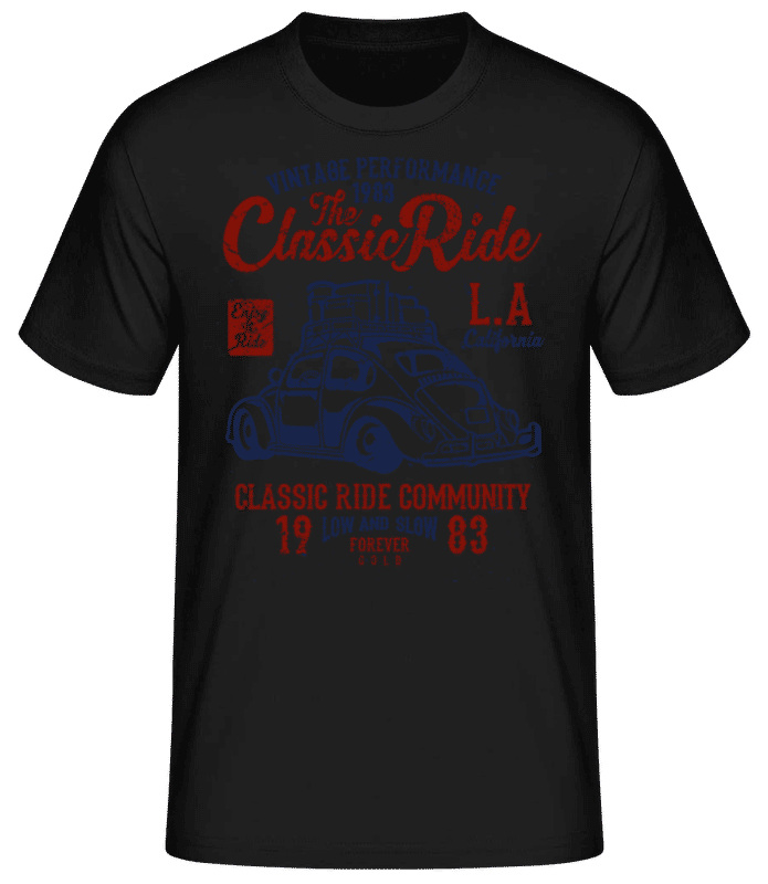 Preview: The Classic Ride - Men's Basic T-Shirt - Black - Front