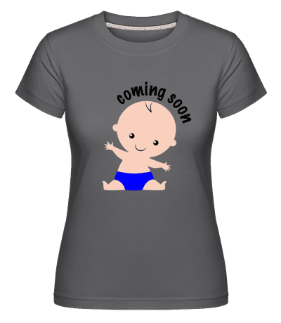 Baby Boy Announcement -  Shirtinator Women's T-Shirt - Anthracite - Front