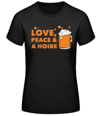 Love Peace Hoibe - Frauen Basic T-Shirt - Schwarz - Vorne