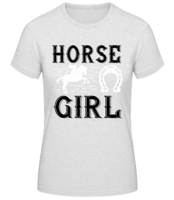 Horse Girl - Camiseta básica de mujer - Gris moteado - delante