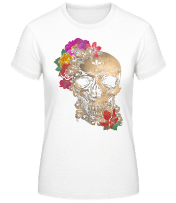 Skull Mexico - Women's Basic T-Shirt - White - Front