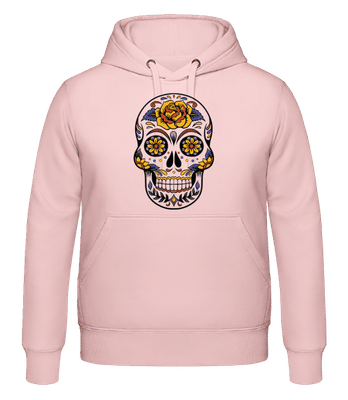Dia De Los Muertos Totenkopf - Männer Hoodie - Rosa - Vorne