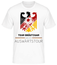 Letzte Auswärtstour Team Bräutigam - Männer Basic T-Shirt - Weiß - Vorne