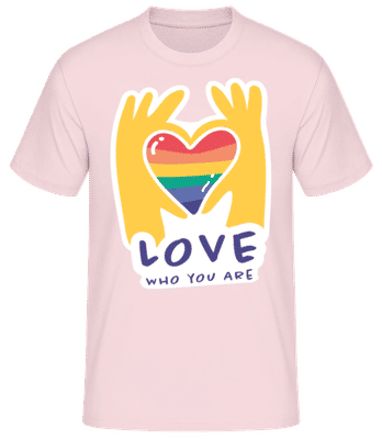 Love Who You Are - Pánske basic tričko - Ružová - Predné