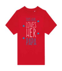 This Girl Loves Her Papa - Pánske tričko B&C - Červená - Predné