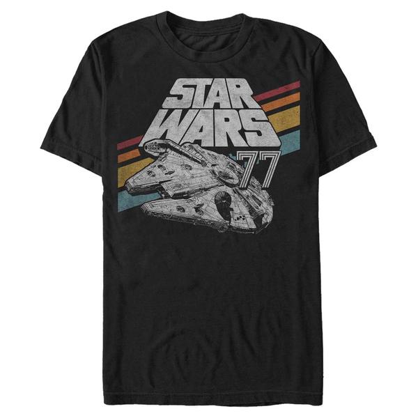 Aperçu: Star Wars - Millennium Falcon Awesome 77 - Homme T-shirt - Noir - Devant