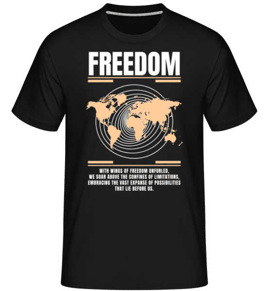 Aperçu: Freedom -  T-Shirt Shirtinator homme - Noir - Devant