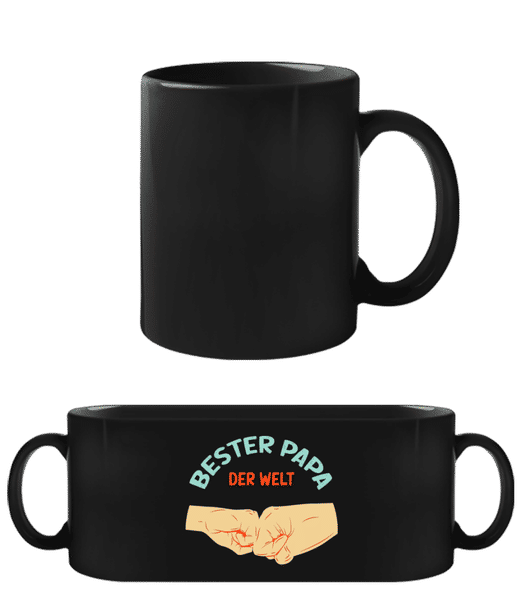 Vorschau: Bester Papa der Welt - Schwarze Tasse - Schwarz - Vorne