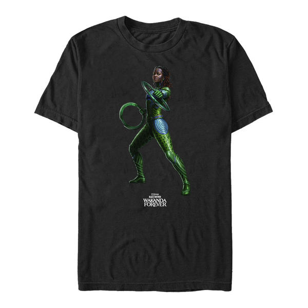Preview: Marvel - Black Panther Wakanda Forever - Nakia Blank - Men's T-Shirt - Black - Front