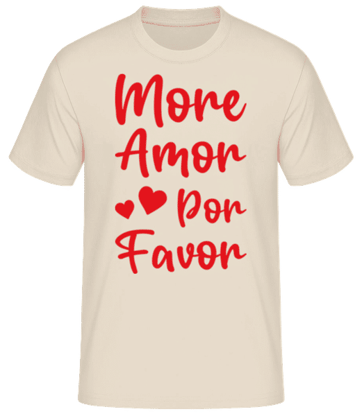 Preview: More Amor Por Favor - Men's Basic T-Shirt - Cream - Front