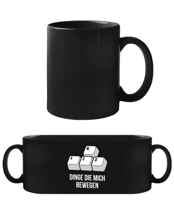 Dinge Die Mich Bewegen - Schwarze Tasse - Schwarz - Vorne