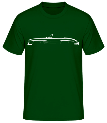 'Mercedes 300 SL Roadster' Silhouette - Men's Basic T-Shirt - Bottle green - Front
