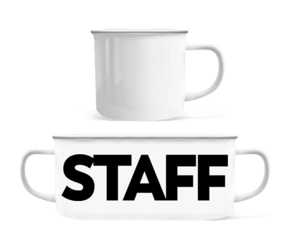 Vorschau: Staff - Emaille-Tasse - Weiß - Vorne