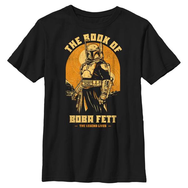 Aperçu: Star Wars - Book of Boba Fett - Boba Fett Living Legend - Enfant T-shirt - Noir - Devant