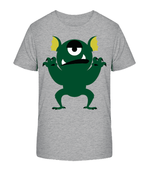 Aperçu: Monstre S'Ennuie - T-shirt bio Enfant Stanley Stella 2.0 - Gris chiné - Devant