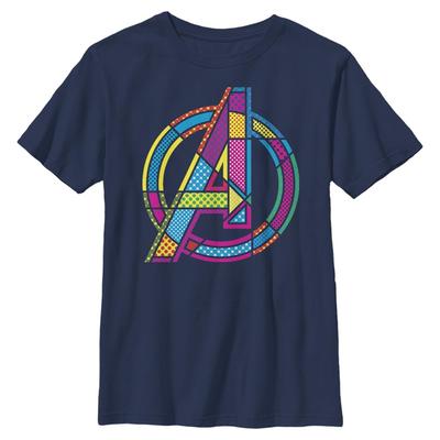 Marvel - Avengers - Avengers Halftone Pop A - Kinder T-Shirt - Marine - Vorne