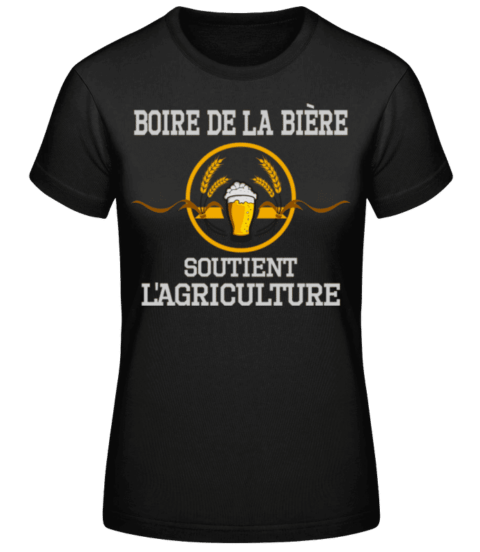 Aperçu: Boire De La Bière - T-shirt femme B&C - Noir - Devant