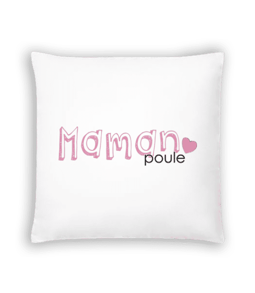 Aperçu: Maman Poule - Coussin - Blanc - Devant