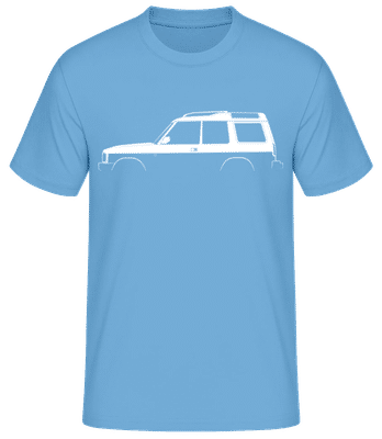 'Land Rover Discovery (1989)' Silhouette - Pánske basic tričko - Svetlo modrá - Predné